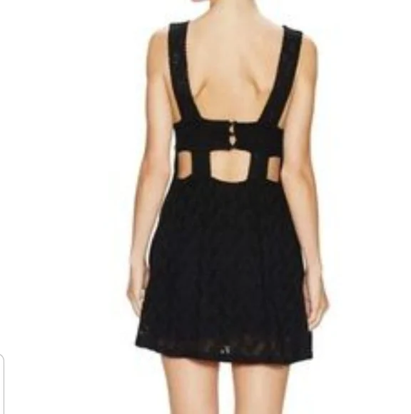 Free People Textured Lace Mini Dress Measures To XS - Picture 3 of 9